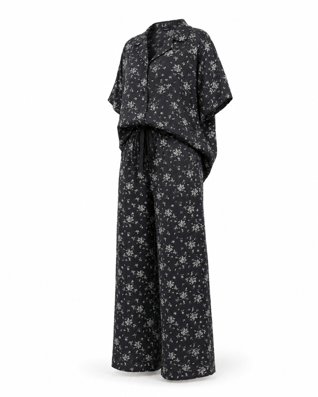 Zohroze Floral Linen Co-Ord Set with Modest Shirt & Palazzo