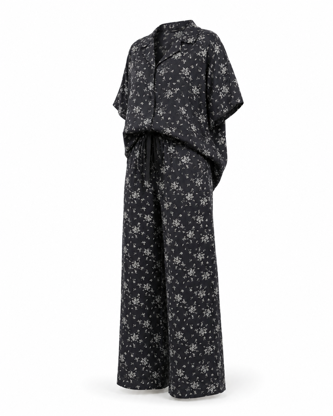Zohroze Floral Linen Co-Ord Set with Modest Shirt & Palazzo