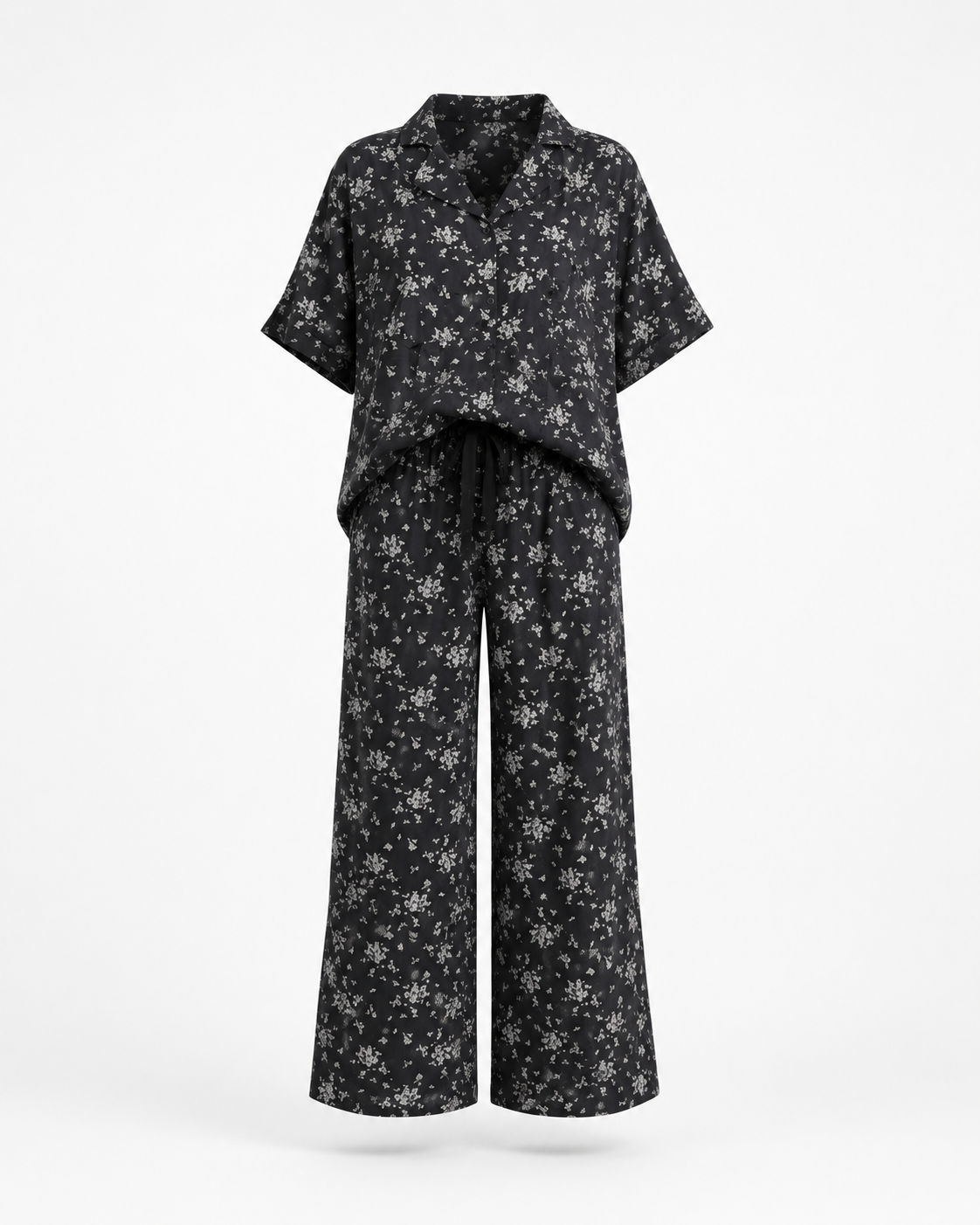 Zohroze Floral Linen Co-Ord Set with Modest Shirt & Palazzo