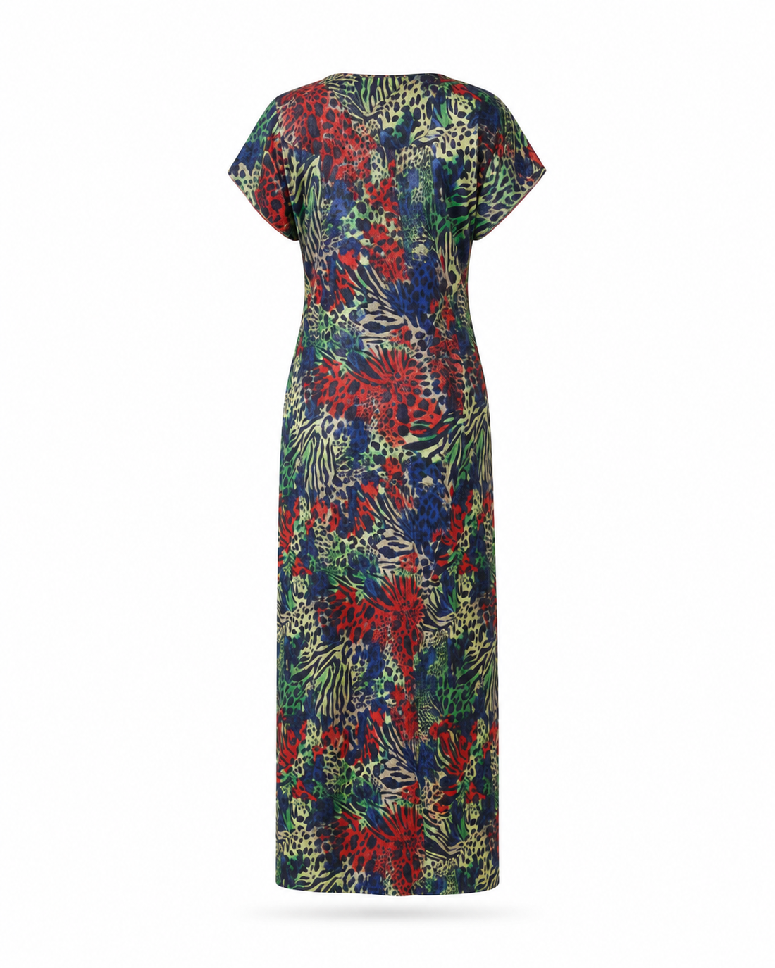 Zohroze Vibrant Safari Satin Maxi Nightgown