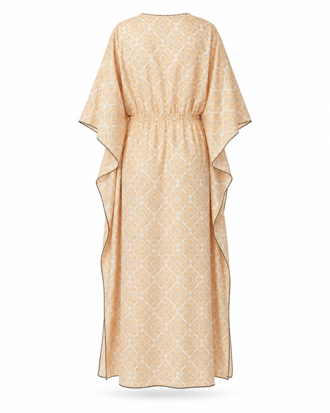 Zohroze Cream Floral Print Kaftan Nightgown