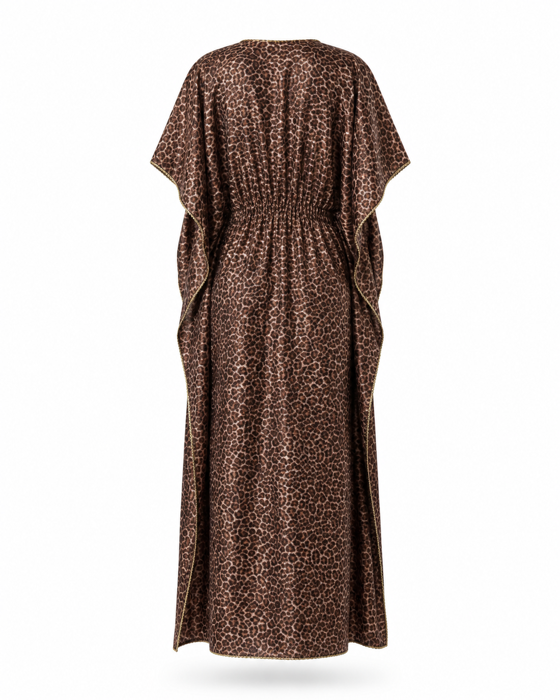 Zohroze Brown Leopard Print Kaftan Nightgown