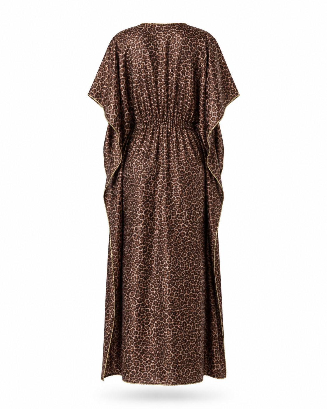 Zohroze Brown Leopard Print Kaftan Nightgown