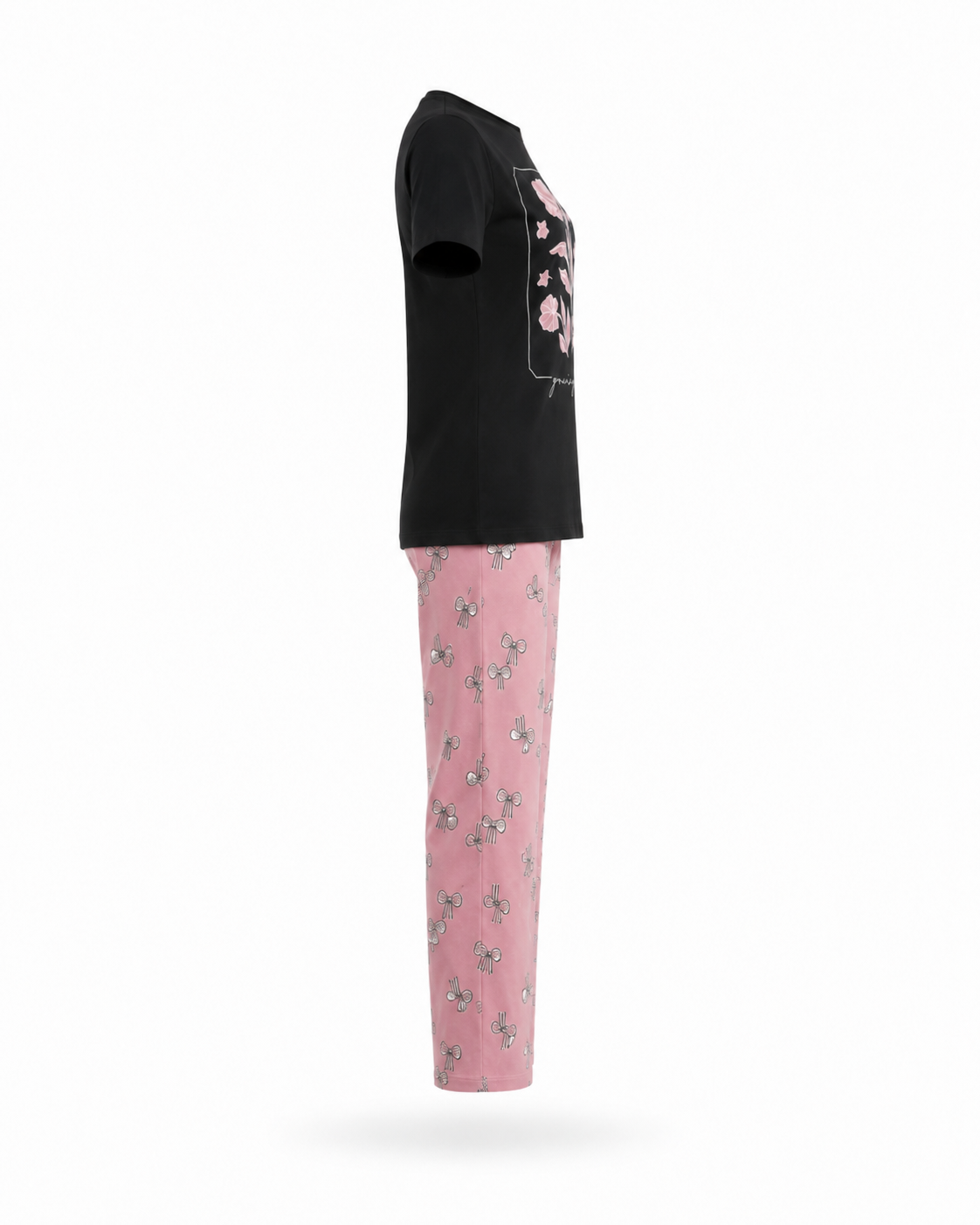 Zohroze Women's Floral T-Shirt & Pyjama Set