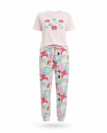 Zohroze Cartoon Print T-Shirt & Pajama Set