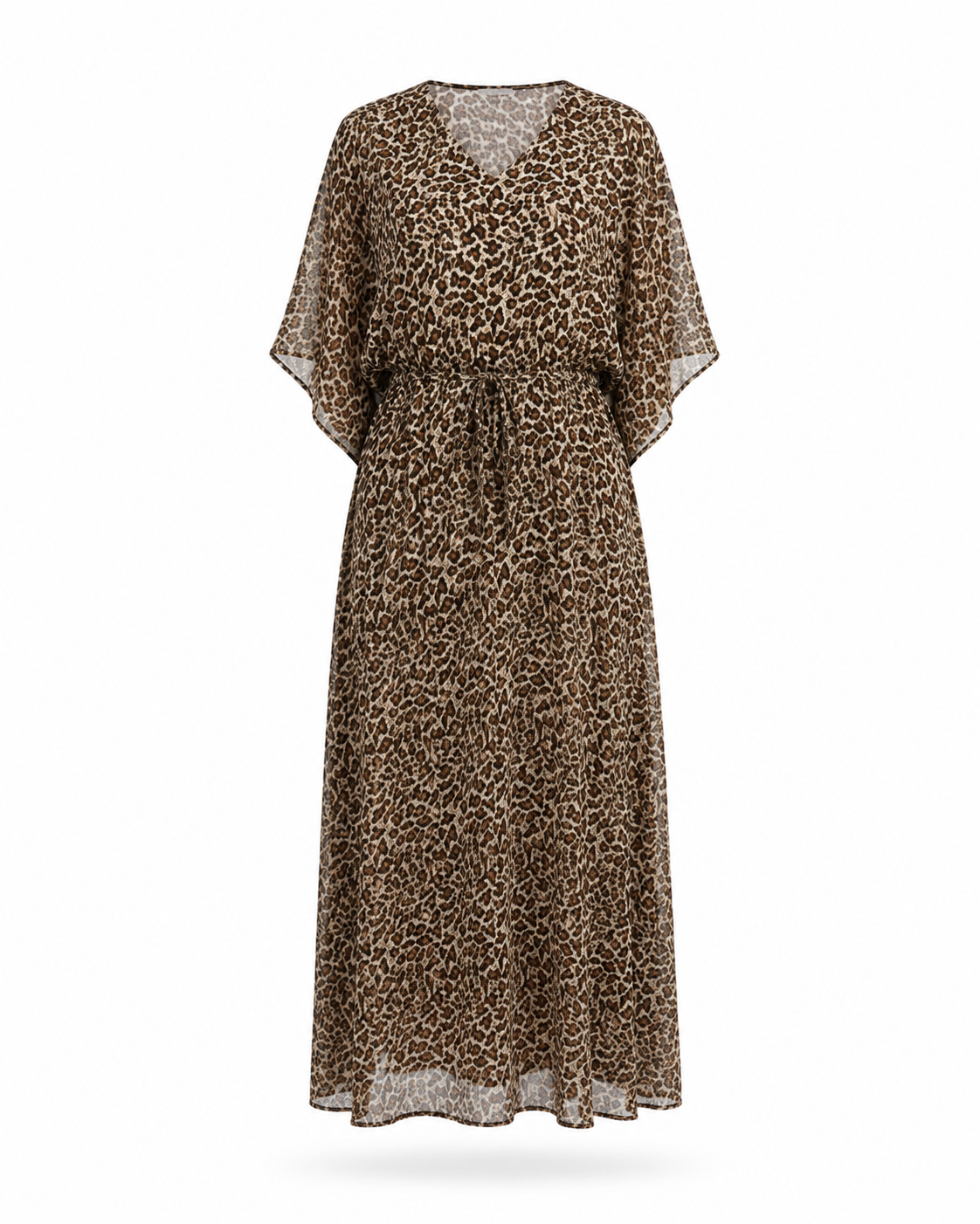 Zohroze Leopard Print Drawstring Kaftan