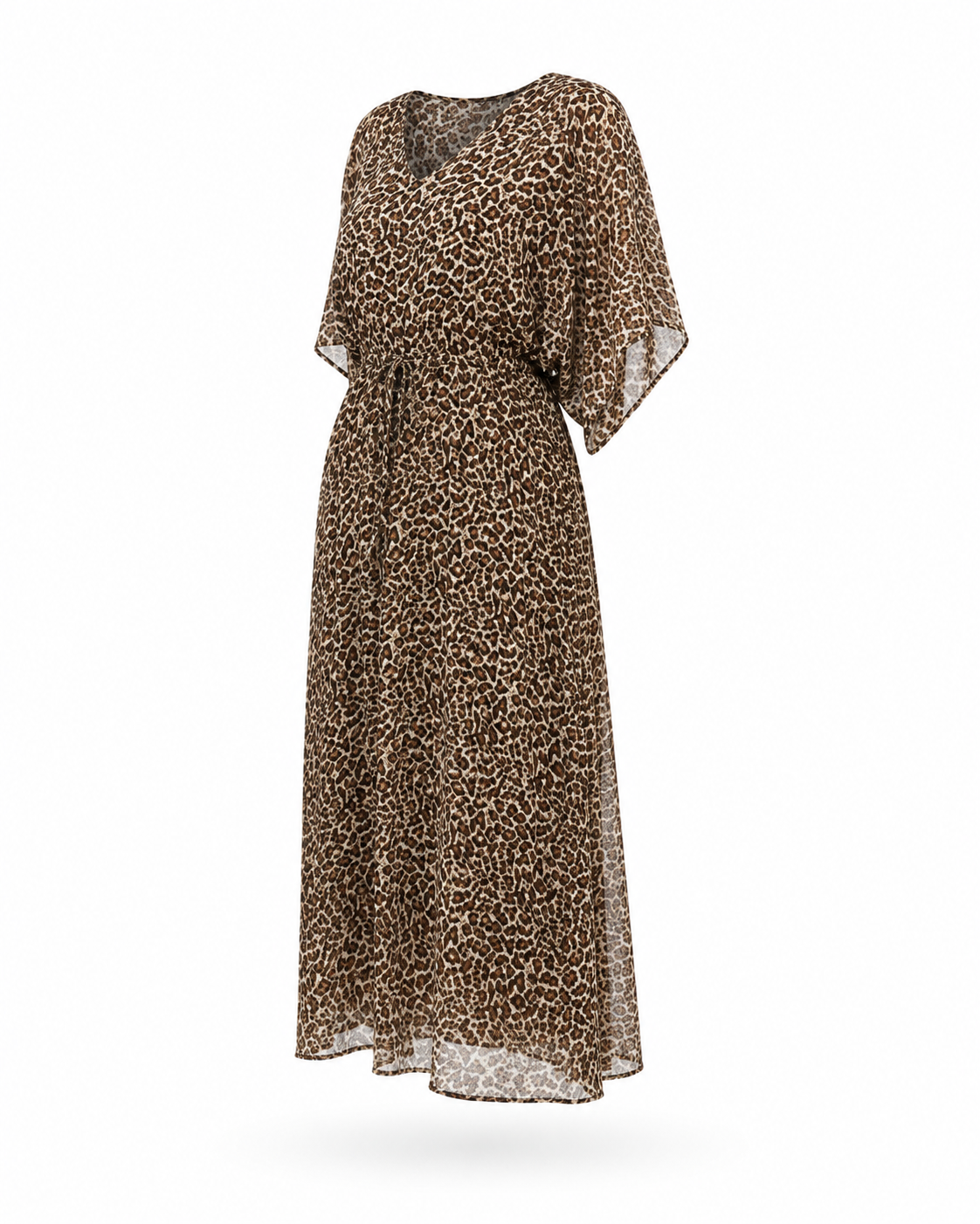 Zohroze Leopard Print Drawstring Kaftan