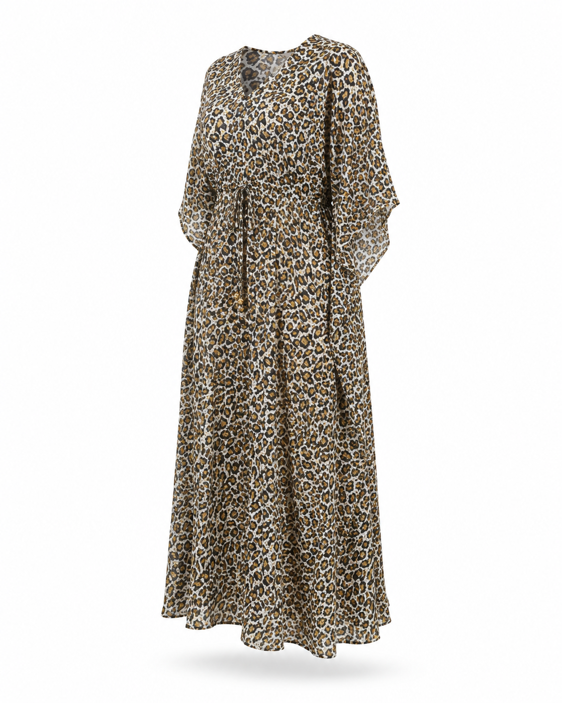 Zohroze Animal Print Drawstring Kaftan