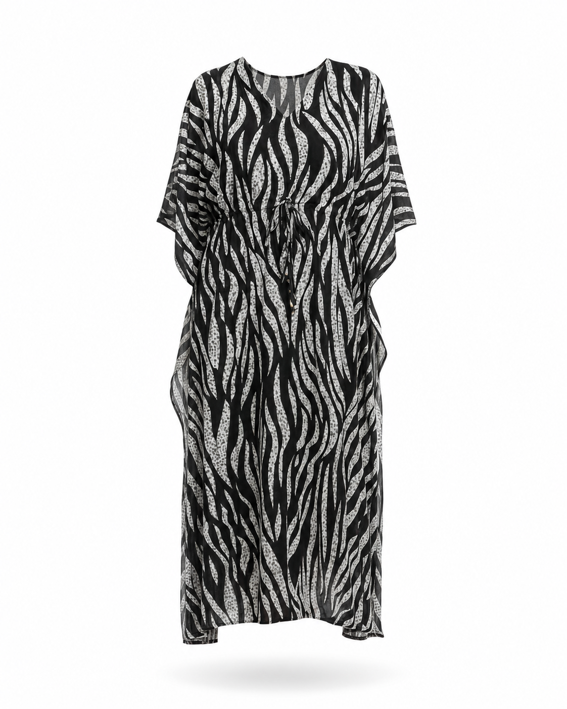 Zohroze Abstract Zebra Swirl Kaftan