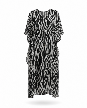 Zohroze Abstract Zebra Swirl Kaftan