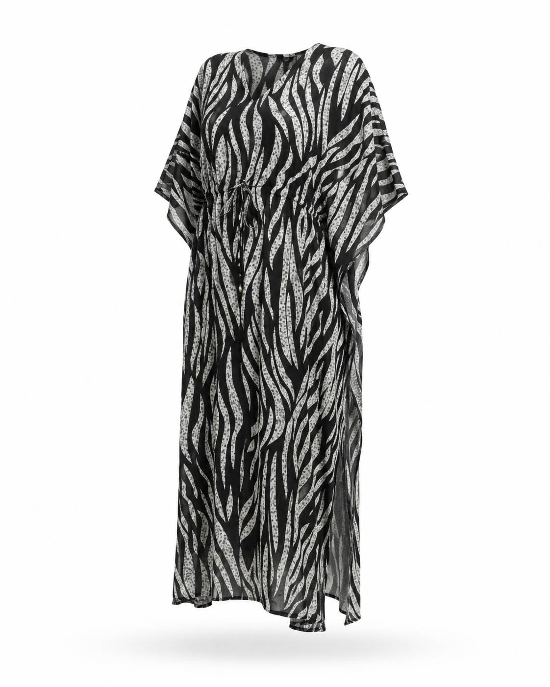 Zohroze Abstract Zebra Swirl Kaftan