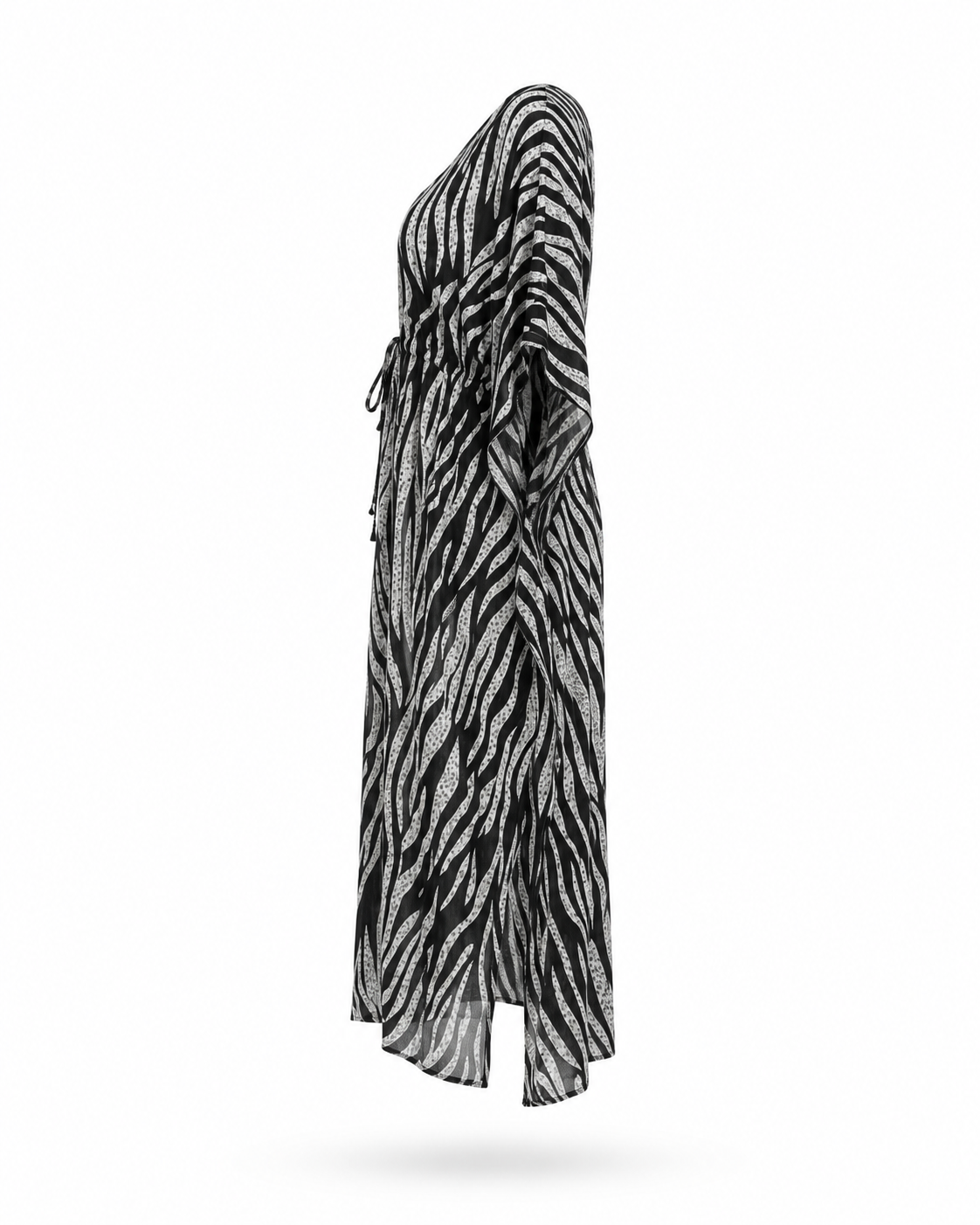 Zohroze Abstract Zebra Swirl Kaftan