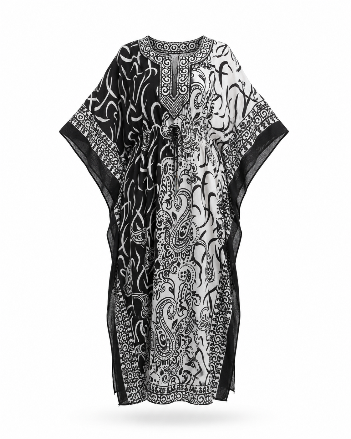 Zohroze Monochrome Drawstring Kaftan
