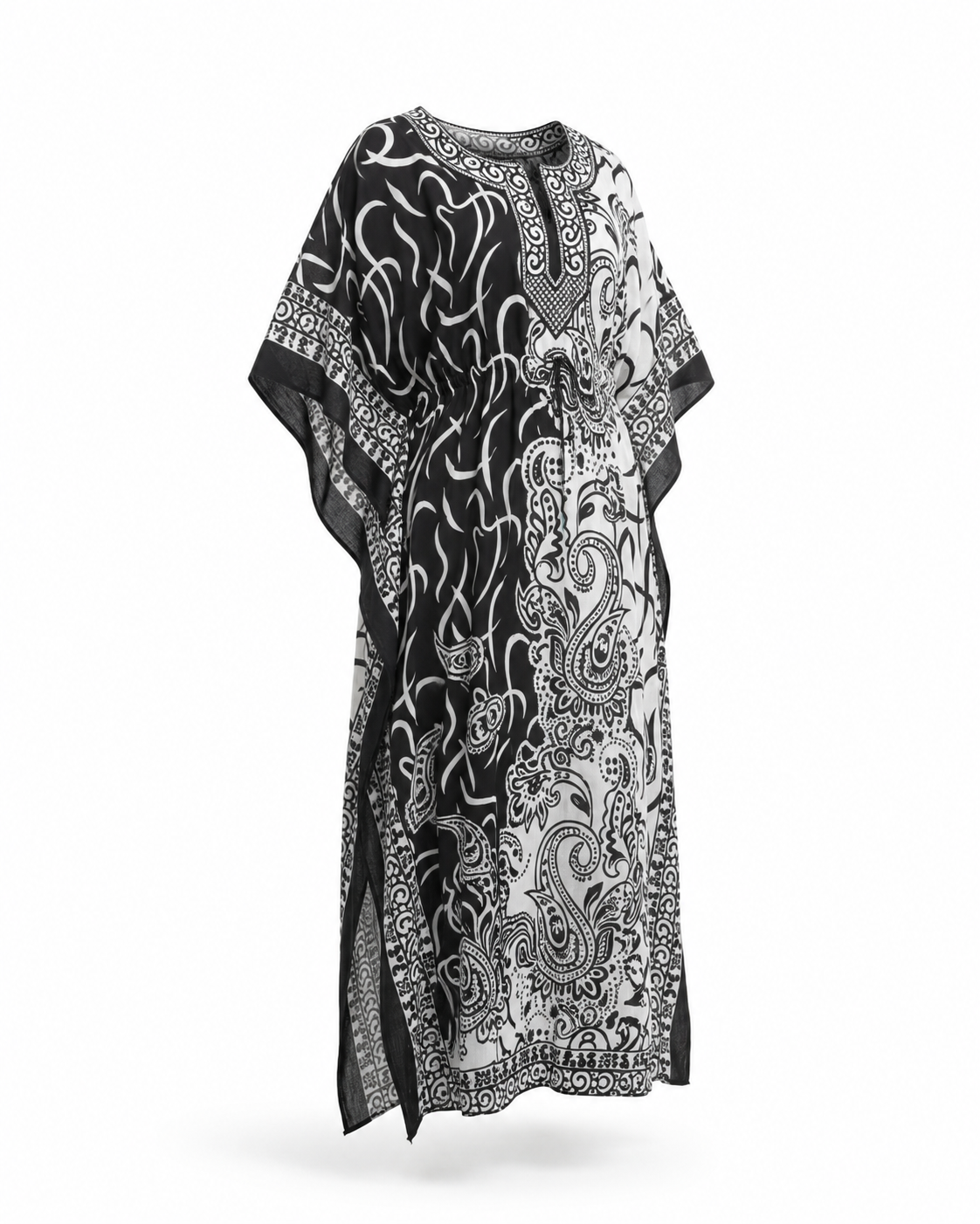Zohroze Monochrome Drawstring Kaftan