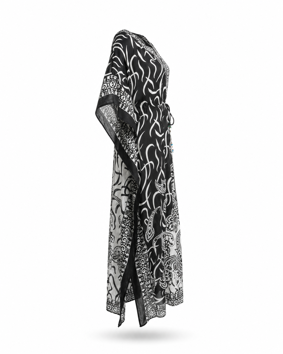 Zohroze Monochrome Drawstring Kaftan
