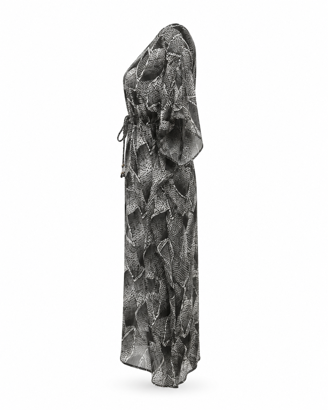Zohroze Marble Abstract Drawstring Kaftan
