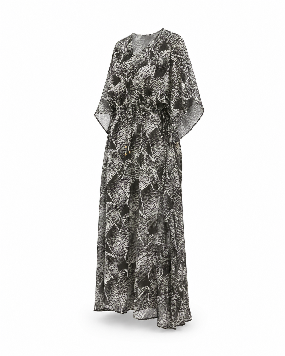 Zohroze Marble Abstract Drawstring Kaftan