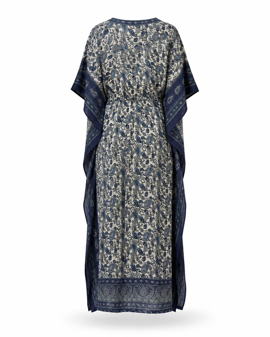 Zohroze Indigo Paisley Modest Kaftan