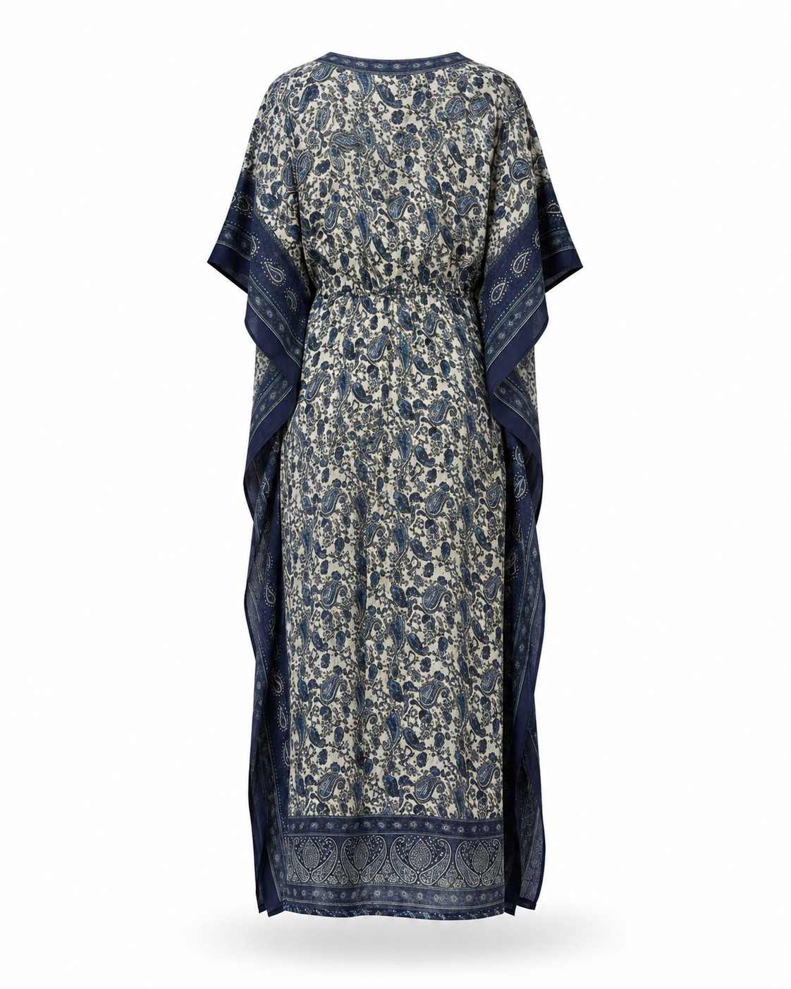 Zohroze Indigo Paisley Modest Kaftan