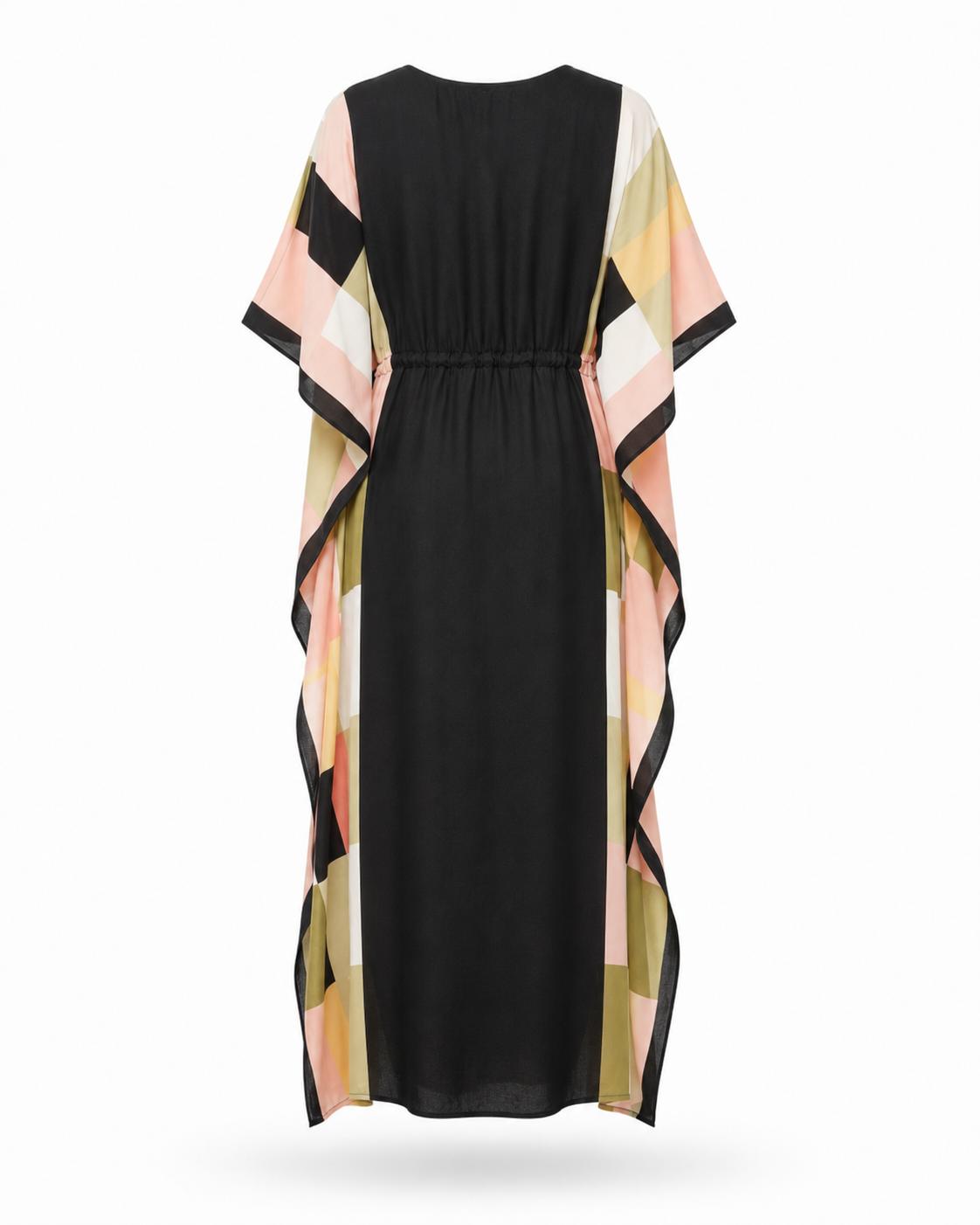 Zohroze Geometric Print Drawstring Kaftan