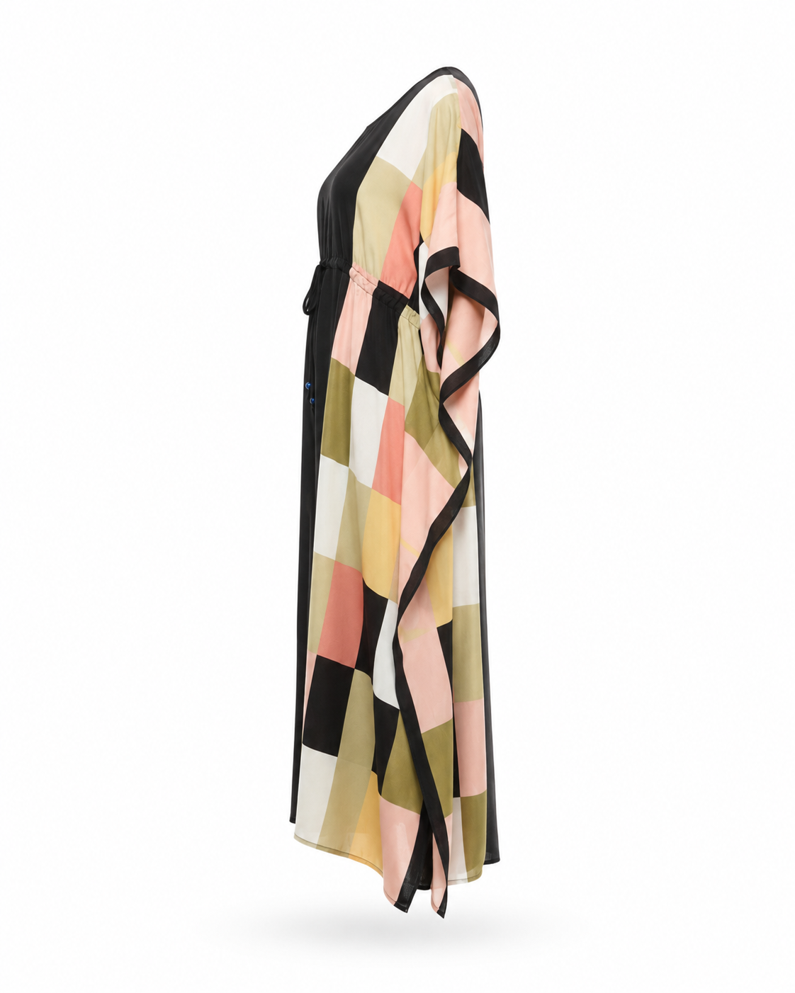 Zohroze Geometric Print Drawstring Kaftan