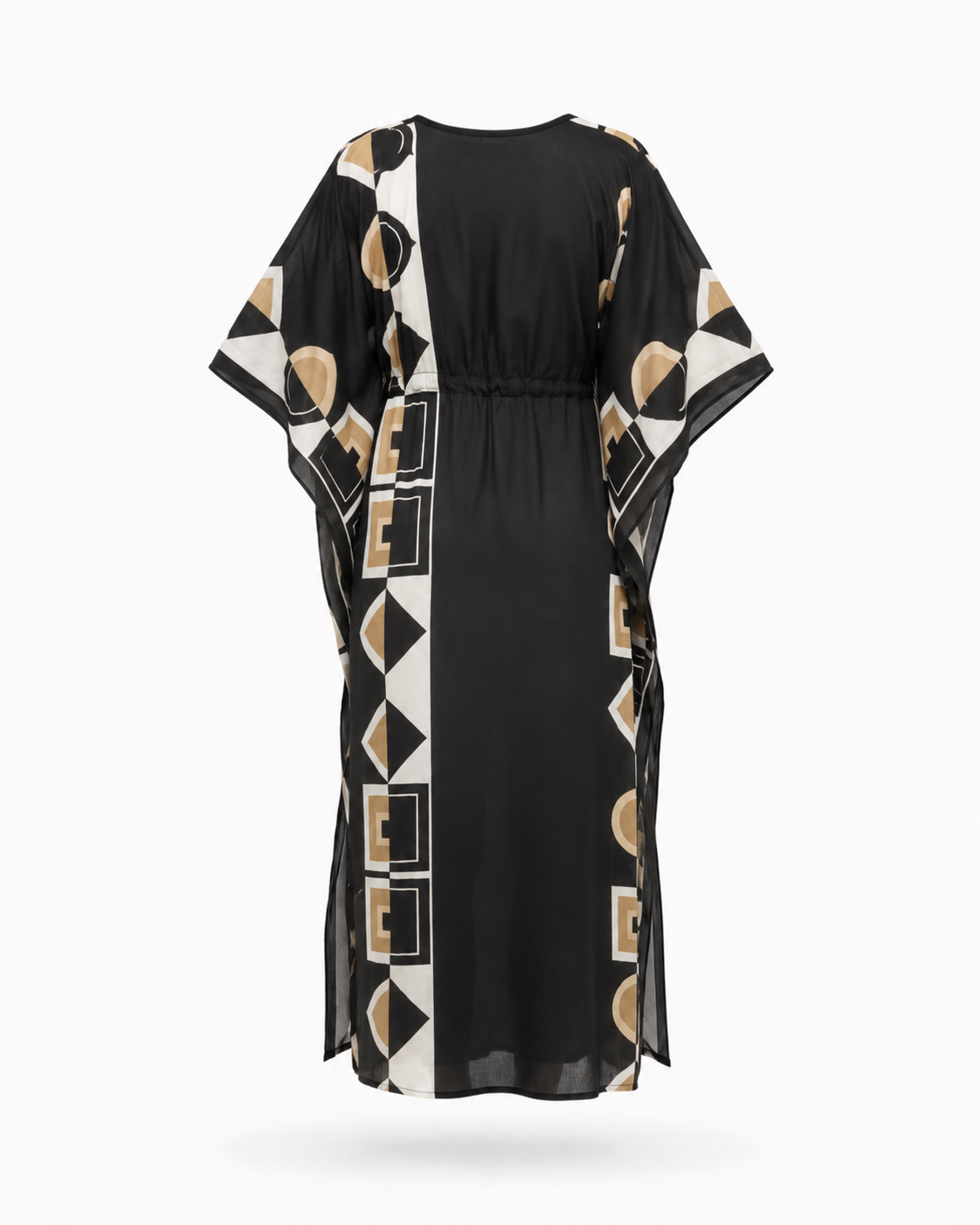 Zohroze Onyx Geometric Drawstring Kaftan
