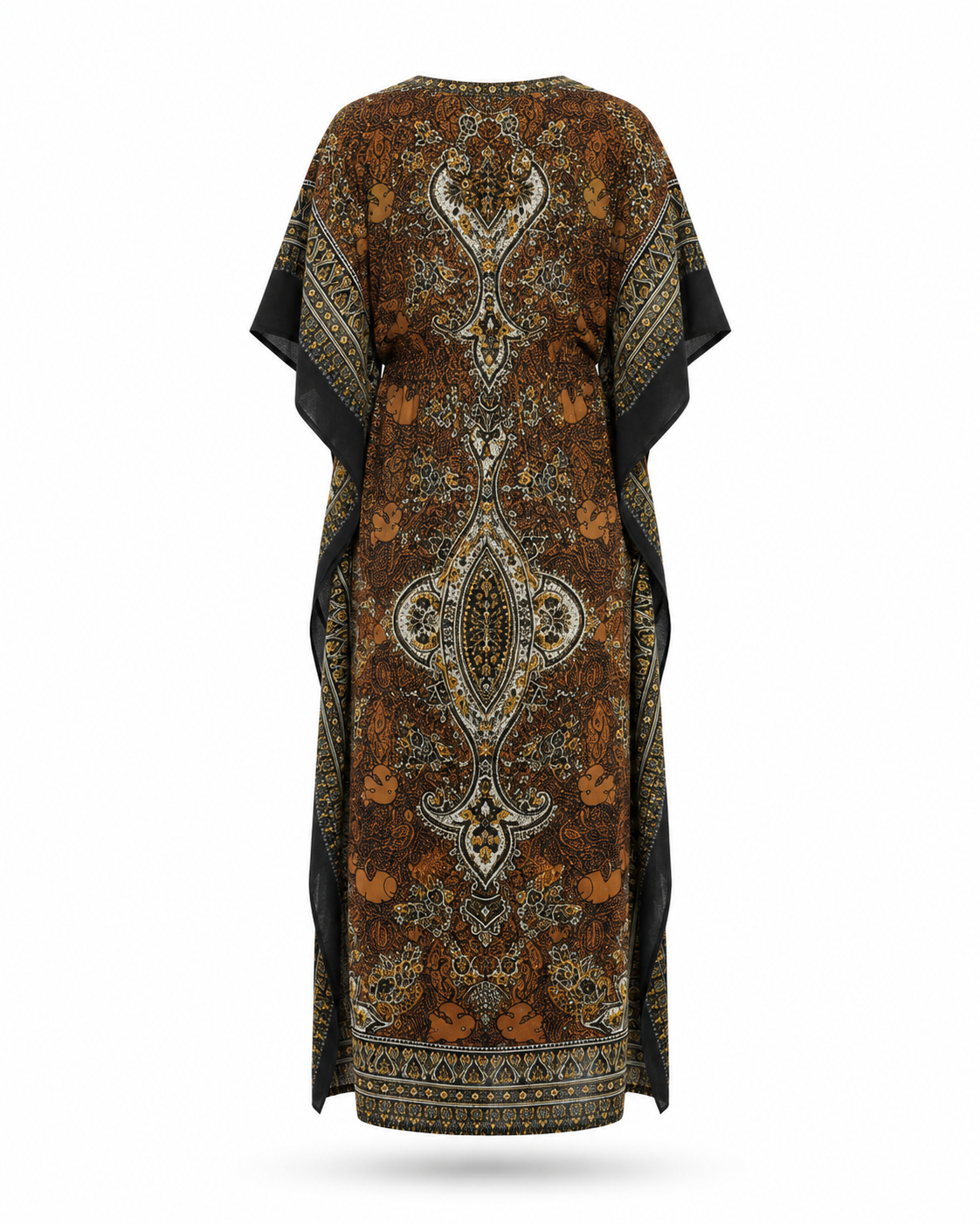 Zohroze Bronze Paisley Drawstring Kaftan