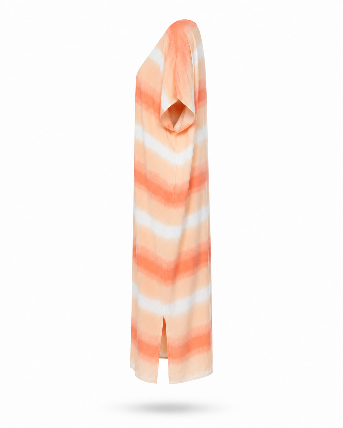 Zohroze Peach & White Tie-Dye Kaftan Dress