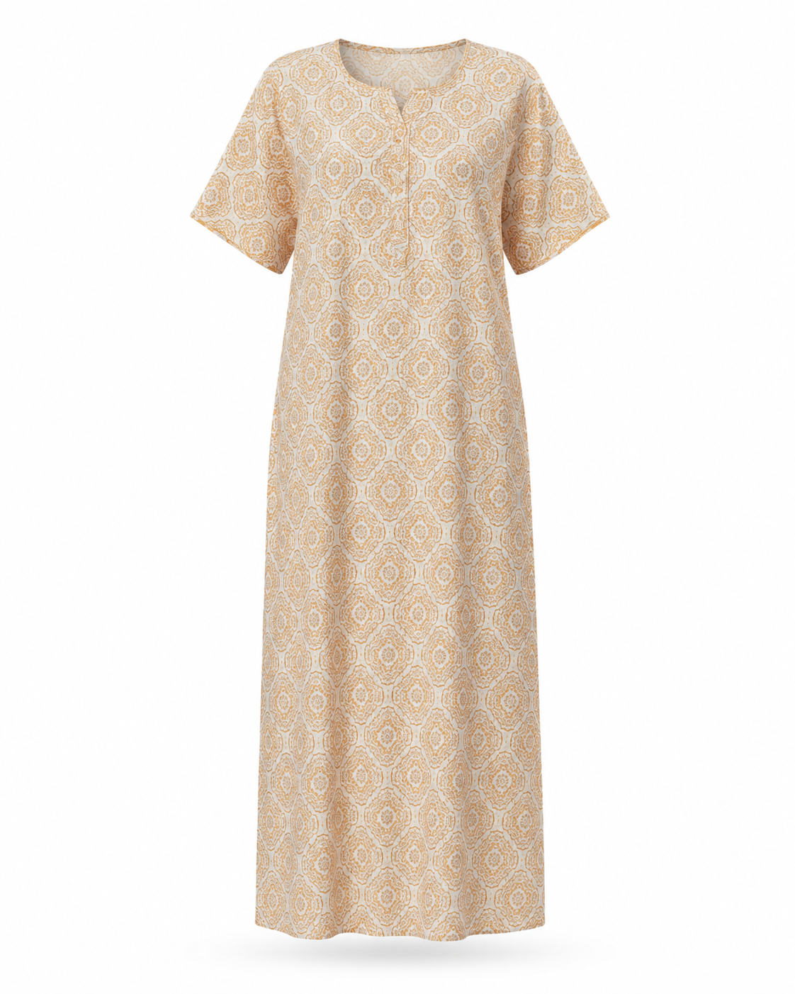 Zohroze Pale Orange Paisley Print Nightgown