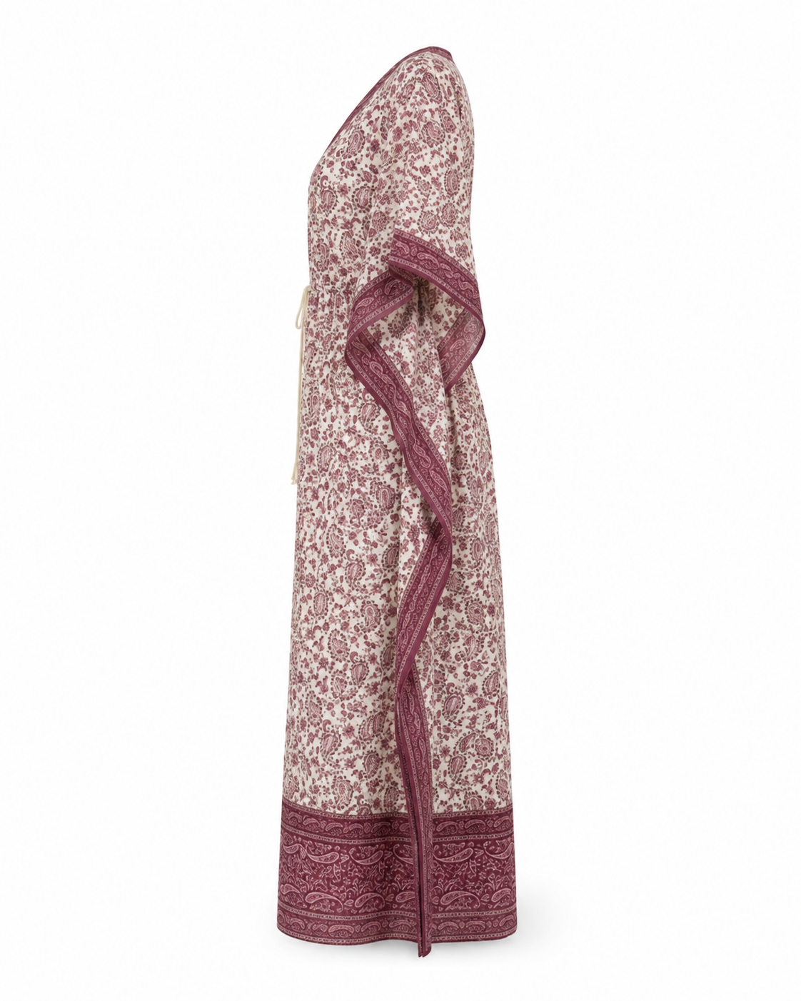 Zohroze Red Paisley Print Kaftan Maxi Dress