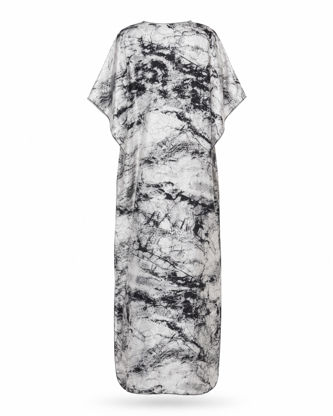 Zohroze Black & White Abstract Kaftan Nightgown