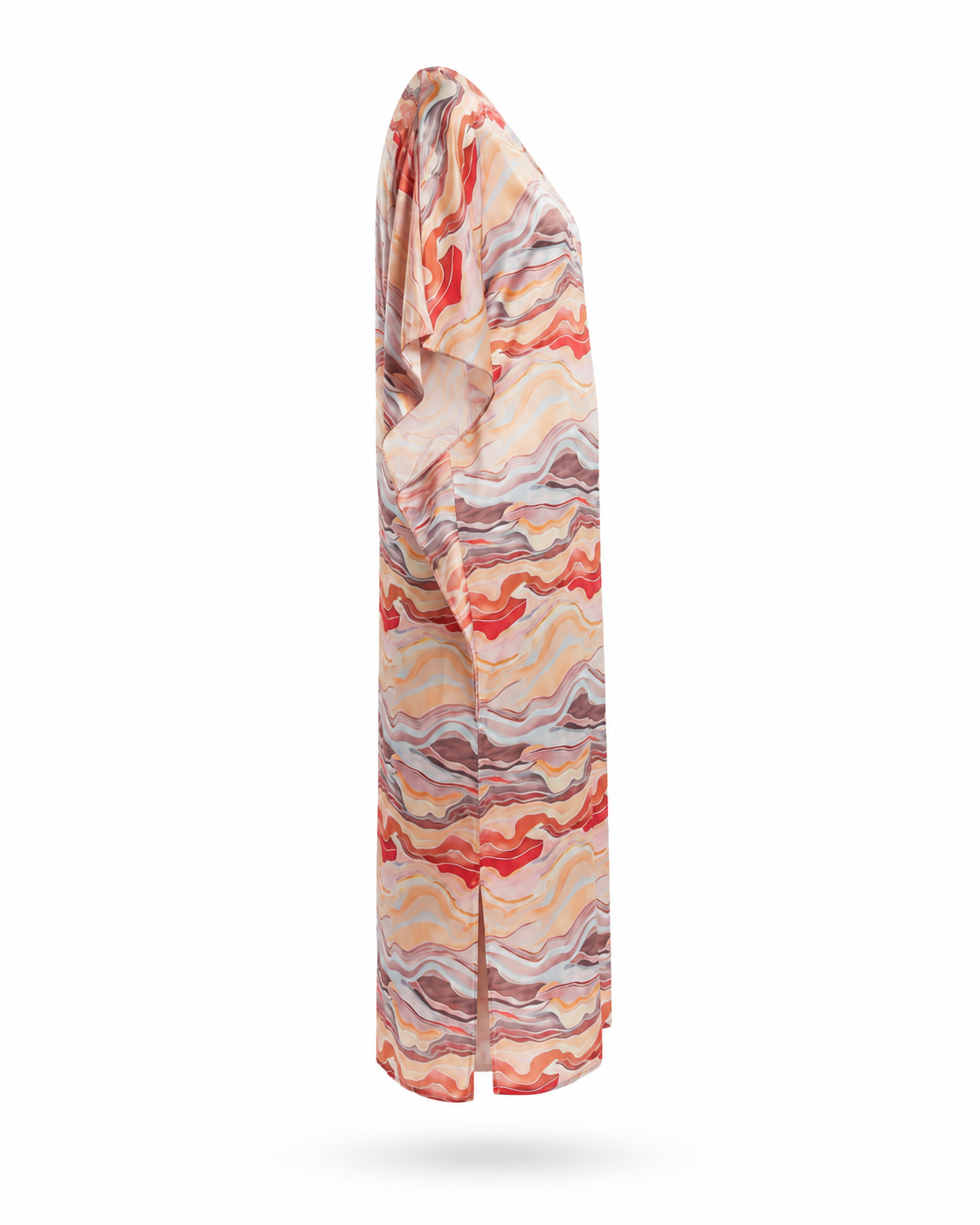 Zohroze Satin Wavy Abstract Kaftan