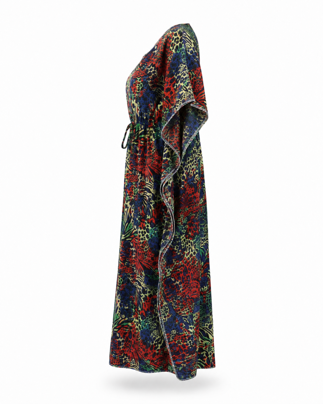 Zohroze Multicolor Animal Print Kaftan Nightgown