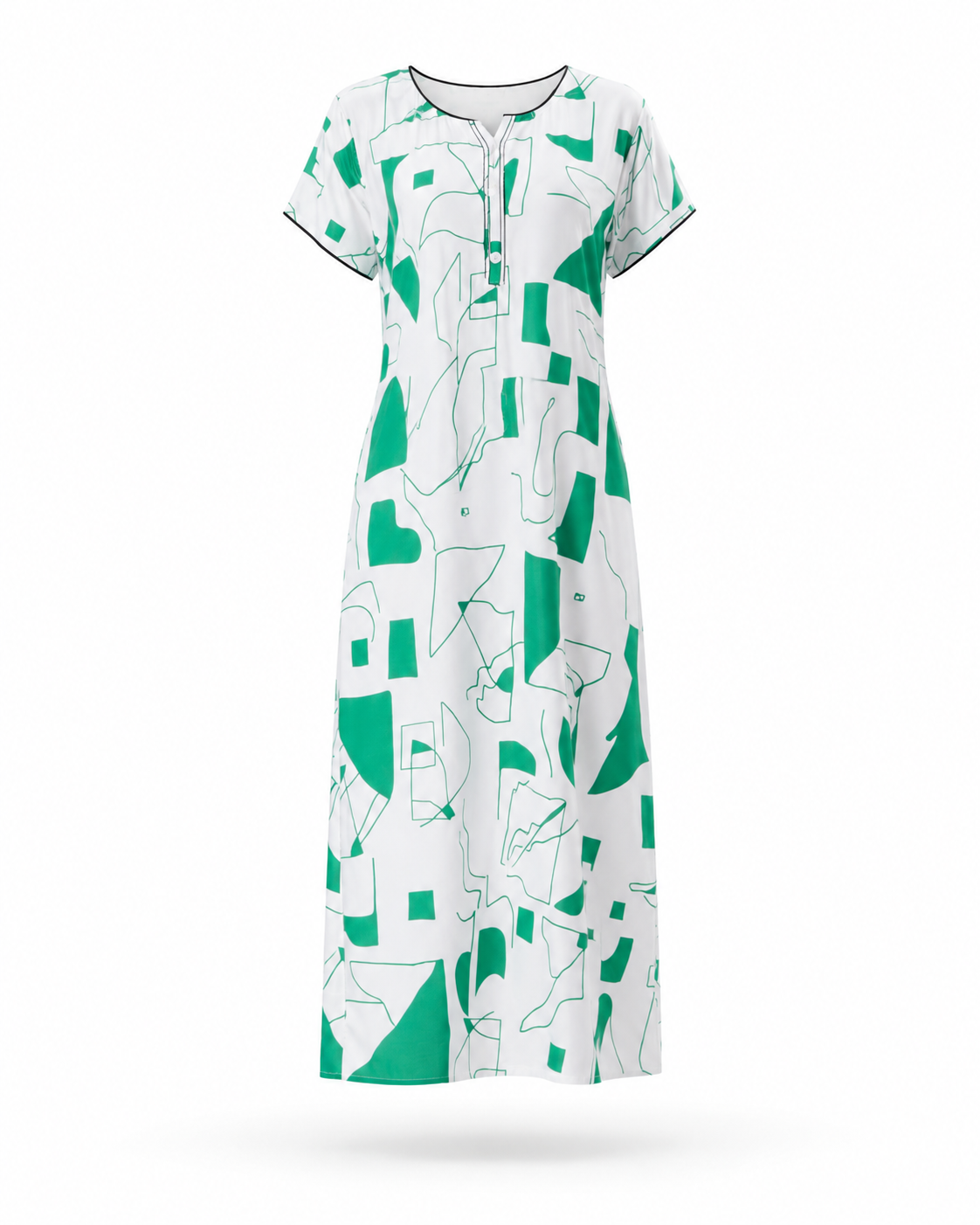 Zohroze Ivory Satin Maxi Nightgown