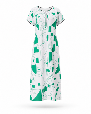 Zohroze Ivory Satin Maxi Nightgown
