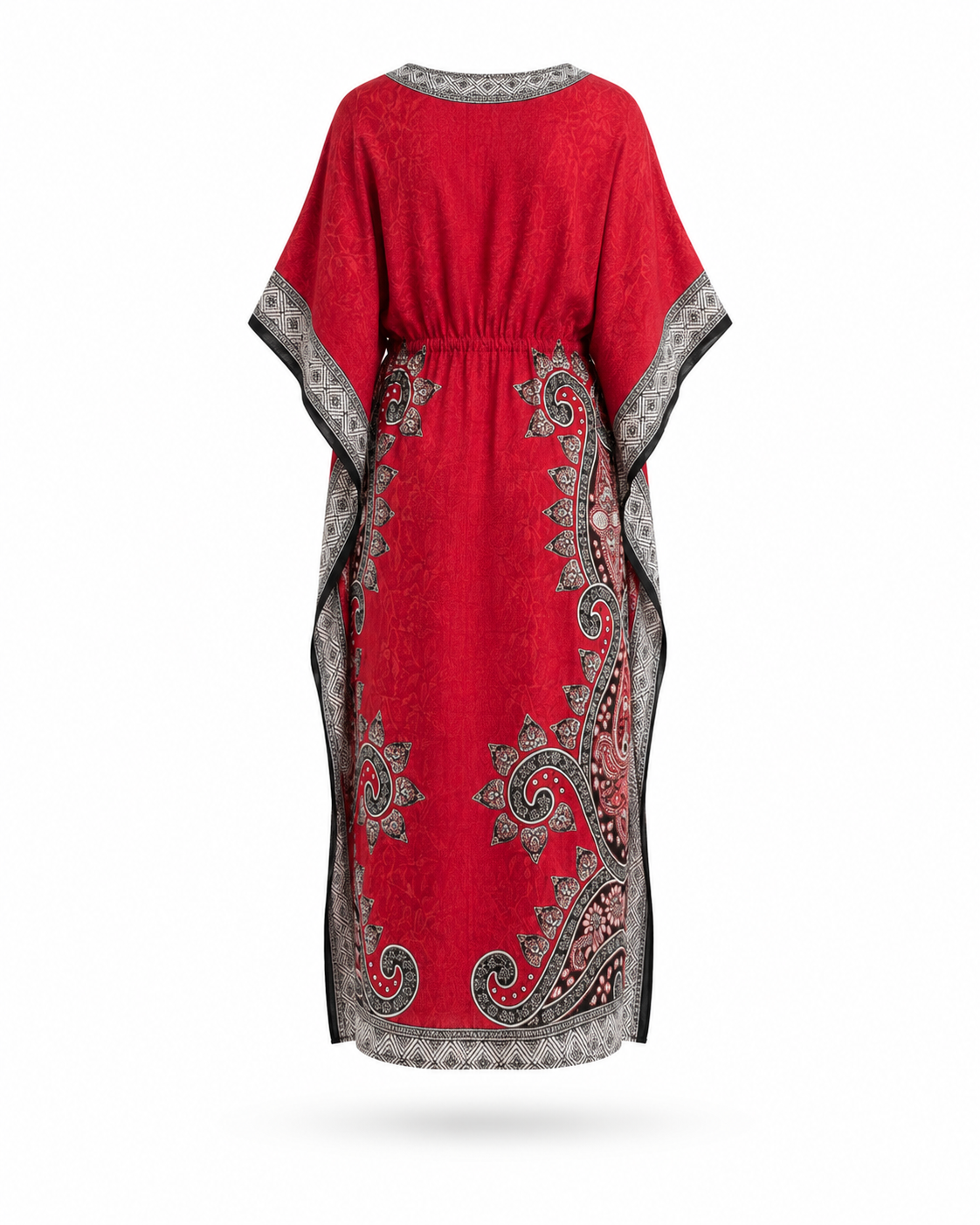 Zohroze Red Paisley Kaftan Maxi Dress