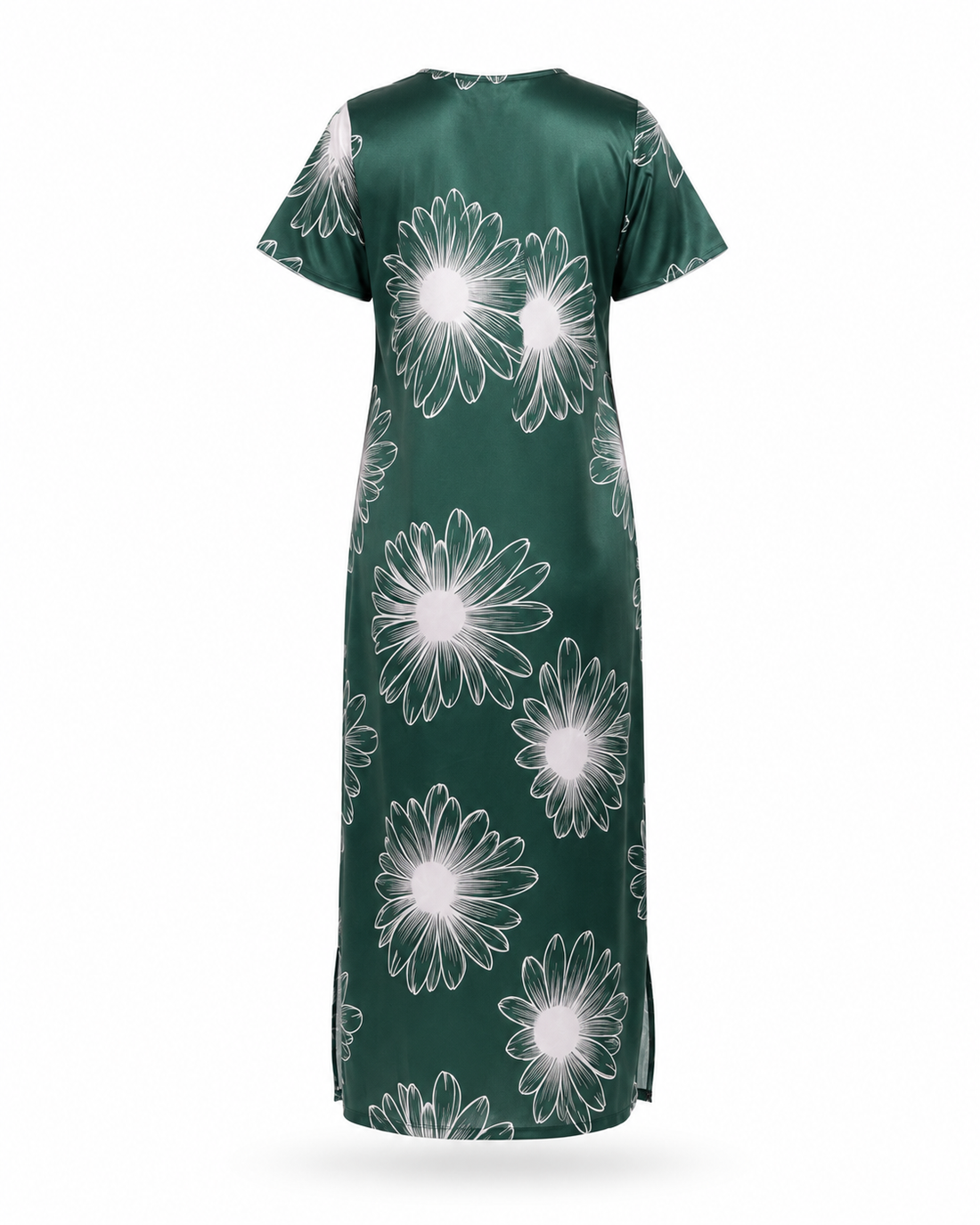 Zohroze Forest Daisy Floral Satin Nightgown