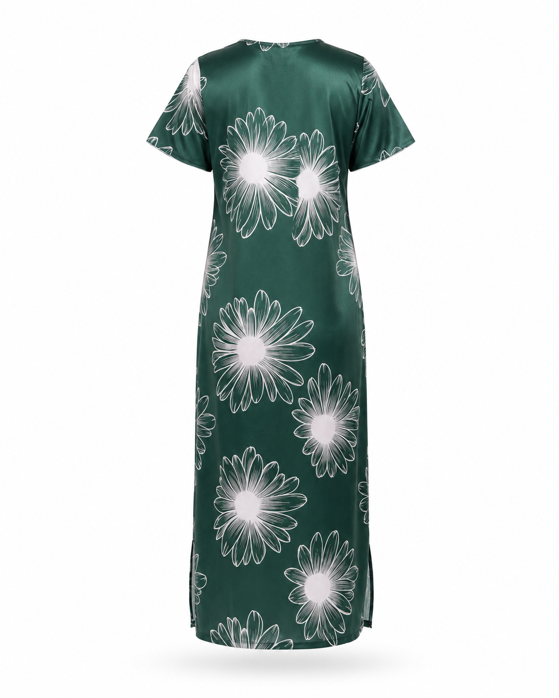 Zohroze Dark Green Floral Kaftan Nightgown