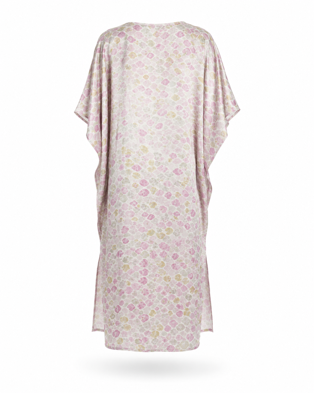 Zohroze Pastel Heart Print Satin Kaftan
