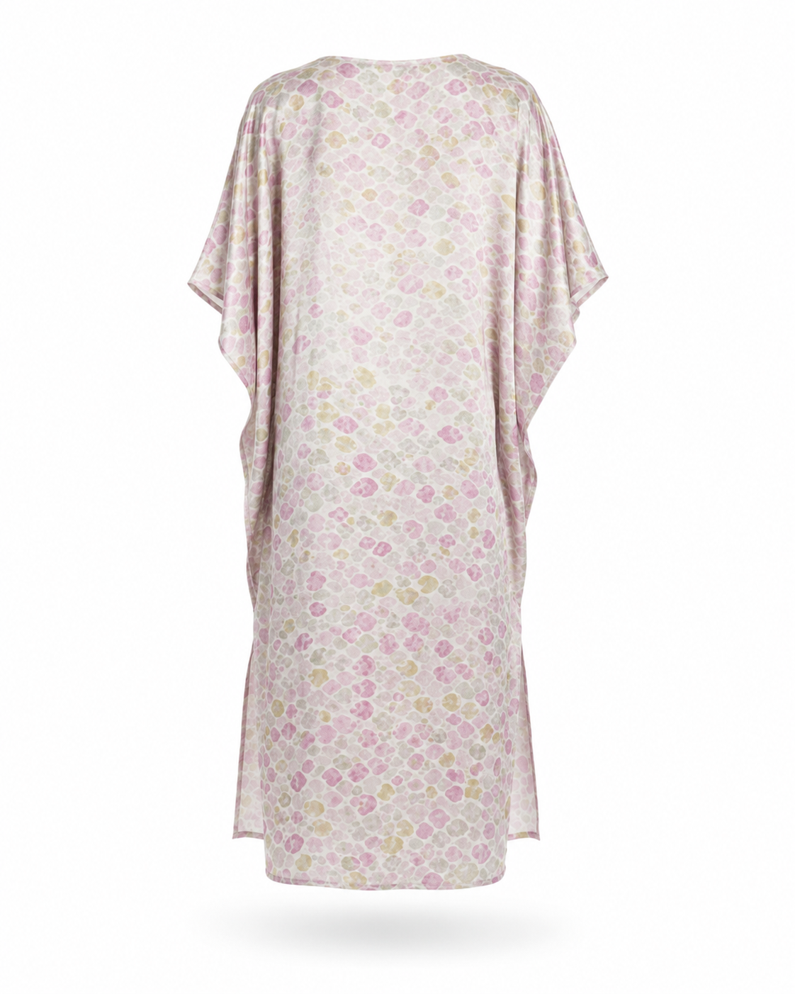 Zohroze Pastel Heart Print Satin Kaftan