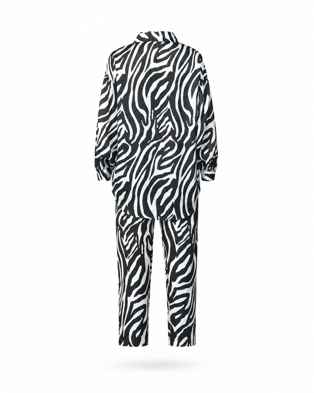 Zohroze Zebra Print Satin Co-Ord Set