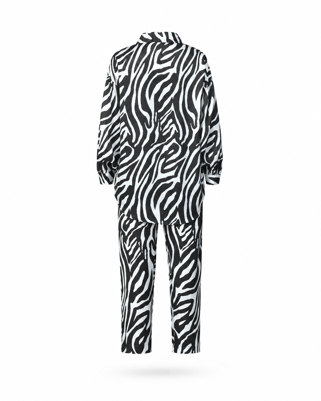 Zohroze Zebra Print Satin Co-Ord Set