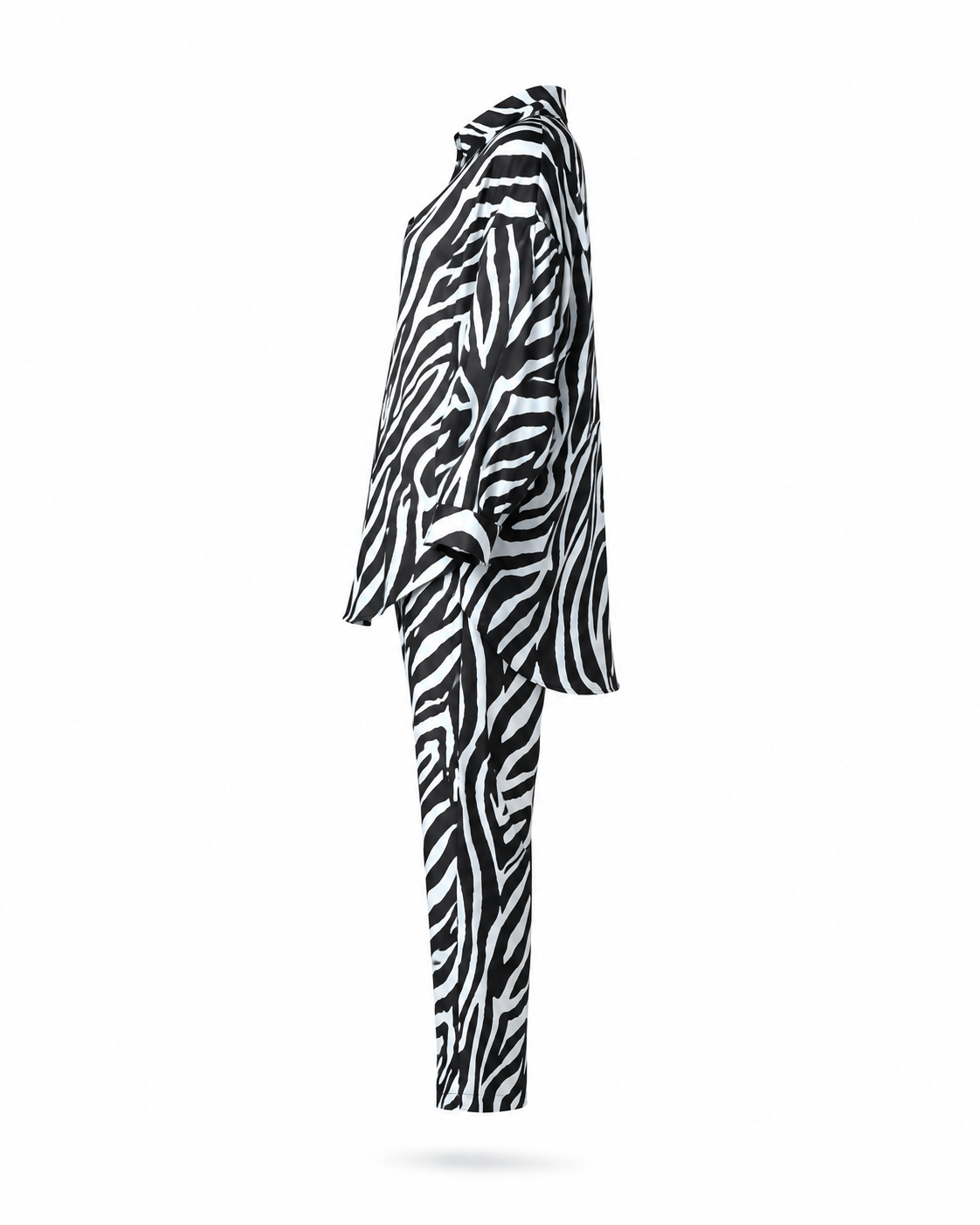 Zohroze Zebra Print Satin Co-Ord Set