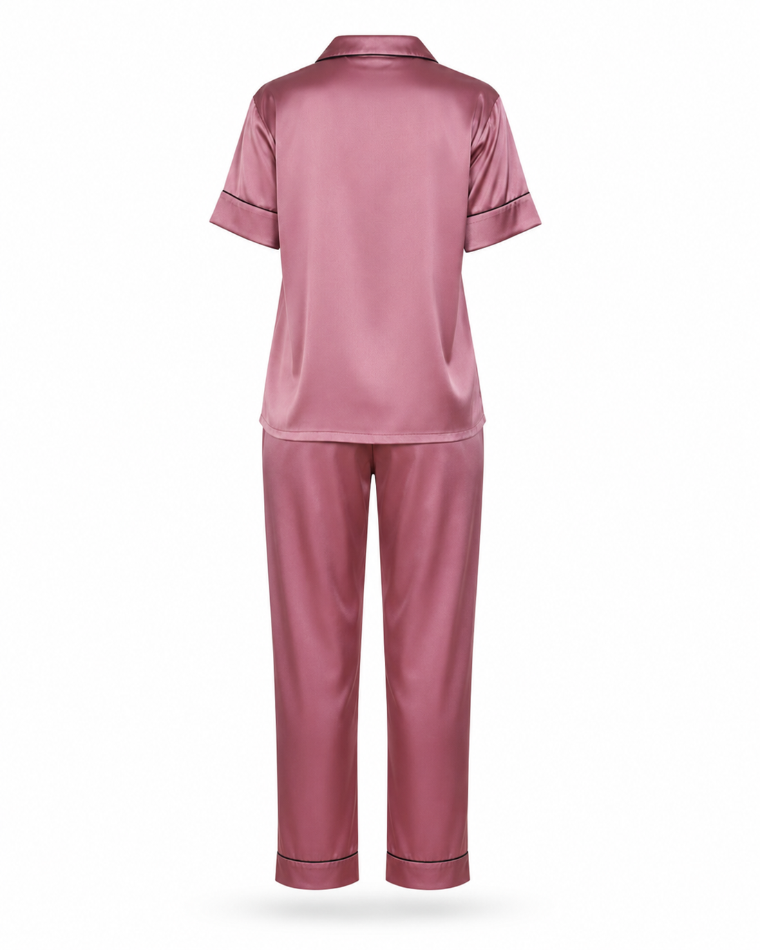 Zohroze Mauve Italian Satin Nightsuit Set