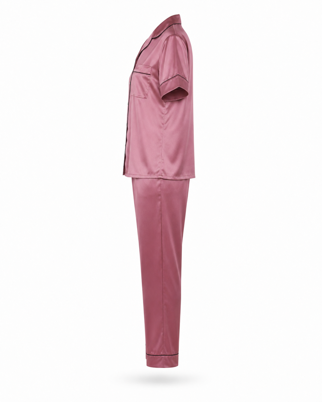 Zohroze Mauve Italian Satin Nightsuit Set