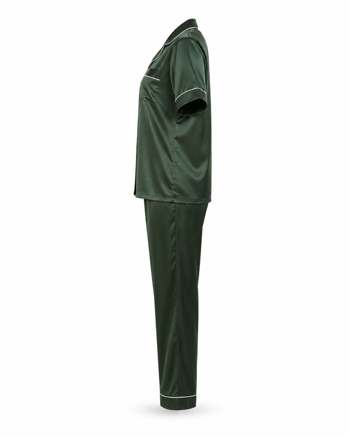 Zohroze Emerald Italian Satin Nightsuit Set