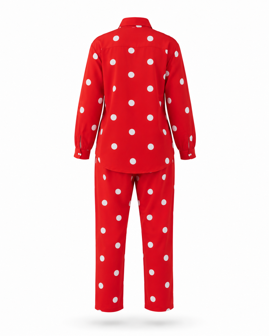 Zohroze Retro Dot Co-Ord Set in Red Polka Print