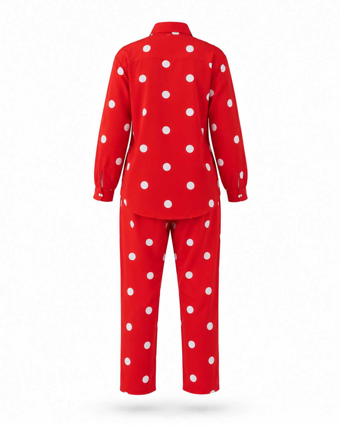 Zohroze Retro Dot Co-Ord Set in Red Polka Print