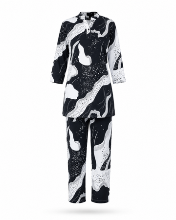 Zohroze Petal Whisper Printed Kurti Co-Ord Set