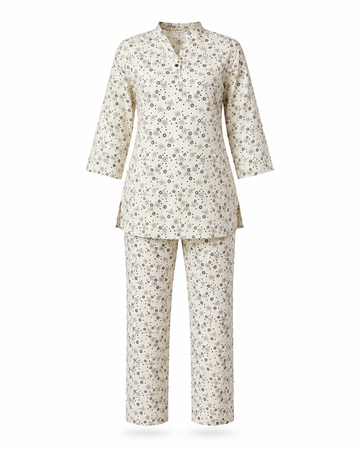 Zohroze Opal Bloom Printed Kurti Co-Ord Set in Imported Chiffon